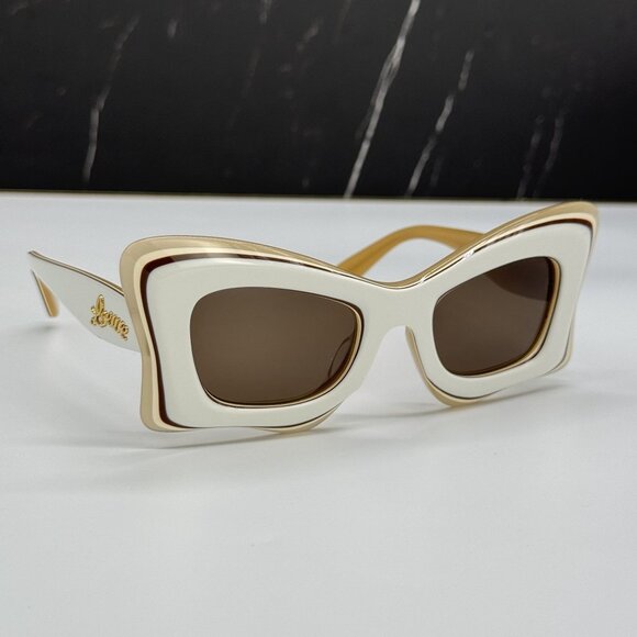 NEW LOEWE LW40140U 25E WOMEN SUNGLASSES BLACK CAT EYE LOEWE EYEWEAR - Picture 8 of 12